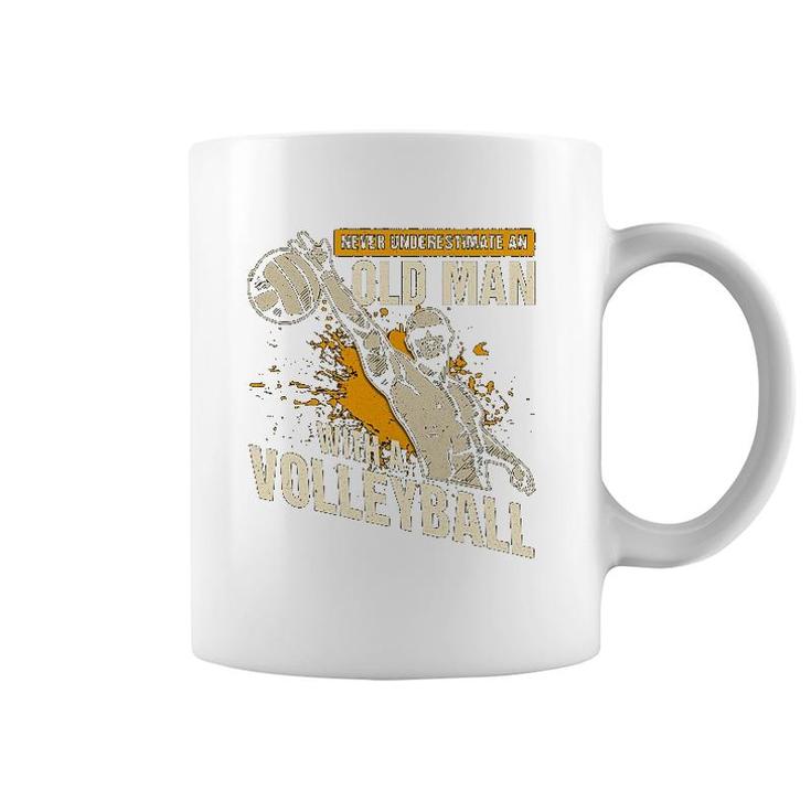 Old Man With Volleyball Coffee Mug