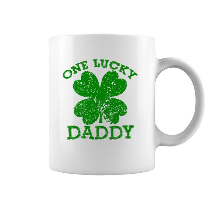 One Lucky Daddy Vintage St Patricks Day Men  Coffee Mug