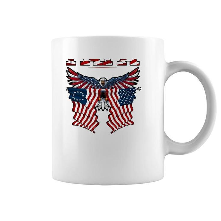 Papa American Flag Eagle Father's Day Gift Coffee Mug