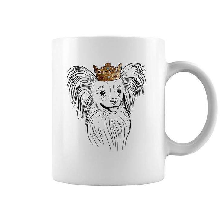 Papillon Dog Wearing Crown Coffee Mug