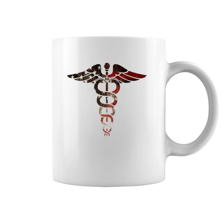 Patriotic Flag Caduceus-Great For Nurses, Dr's, Emt, Medic Coffee Mug