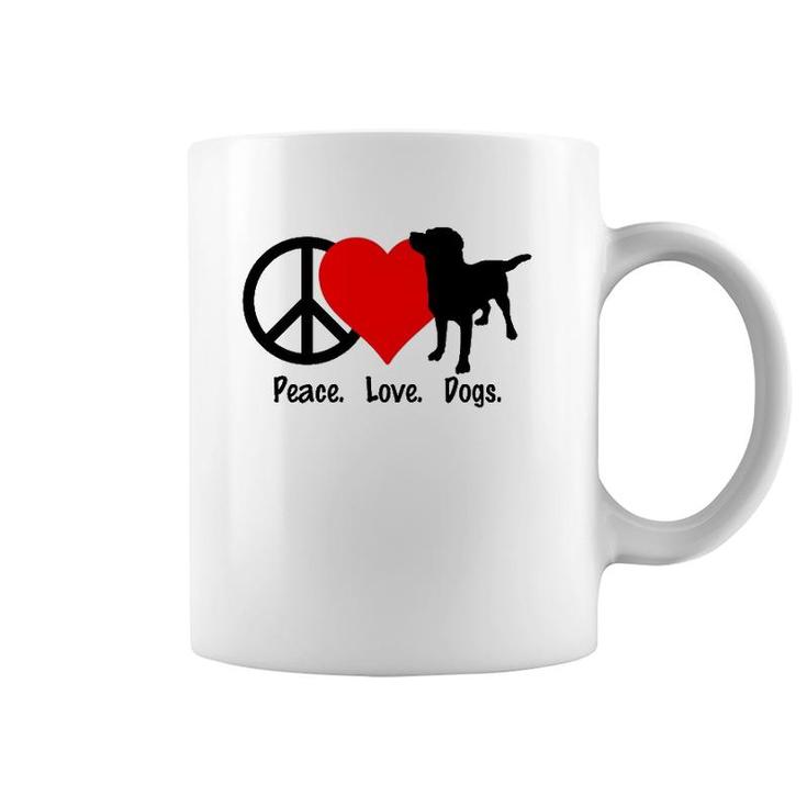 Peace Love Dogs  Tee Dog Puppy Coffee Mug
