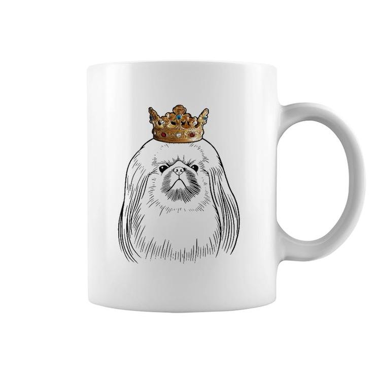 Pekingese Dog Wearing Crown  Coffee Mug