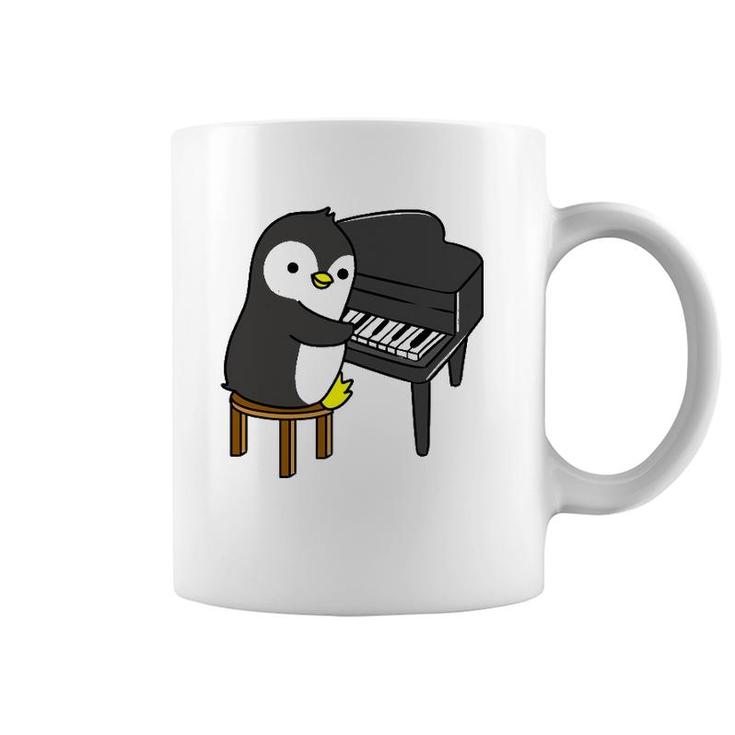 Penguin Playing Piano Pianist Gift Coffee Mug