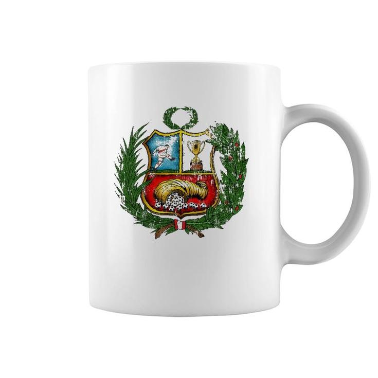 Peruvian Soccer Team  Vintage Jersey Coat Of Arms Coffee Mug