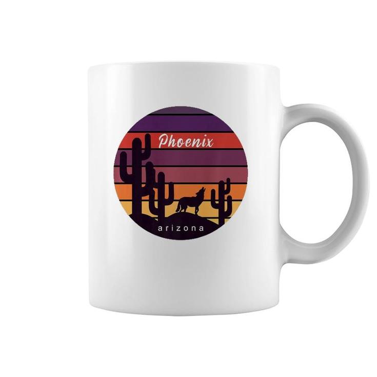 Phoenix Az Howling Coyote Silhouette  Coffee Mug