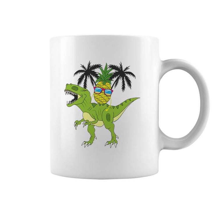 Pineapple Dinosaur Vacay Mode Aloha Beach Hawaiian Kids Gift Coffee Mug
