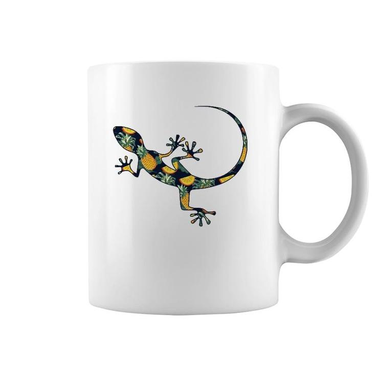 Pineapple Hawaiian Gecko Women Men Print Lizard Girl Gift Coffee Mug