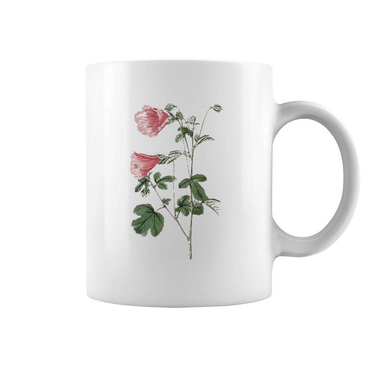 Pink Botanical Vintage Flower Coffee Mug