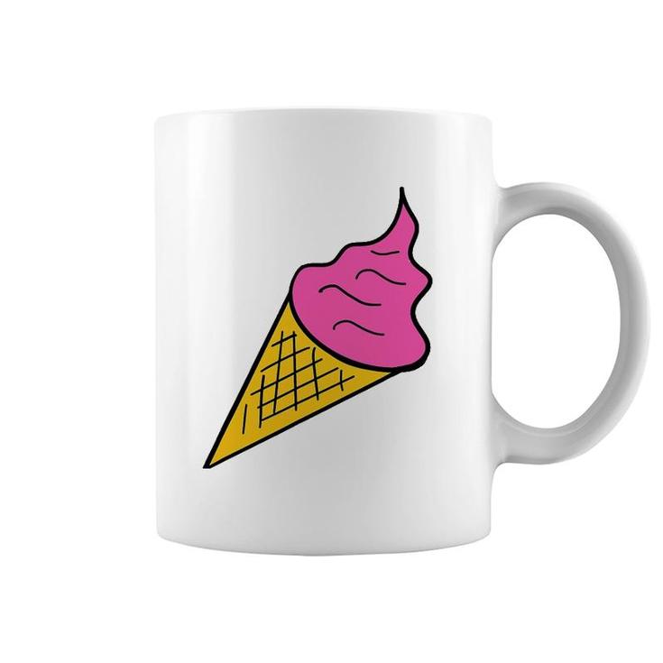 Pink Ice Cream Funny Art Print Tee Clothing Love Coffee Mug