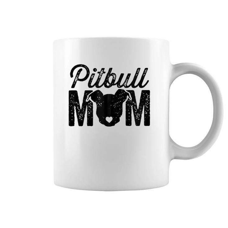Pit Bull Mom Dog Lover Mother's Day Pitbull Face Zip Coffee Mug