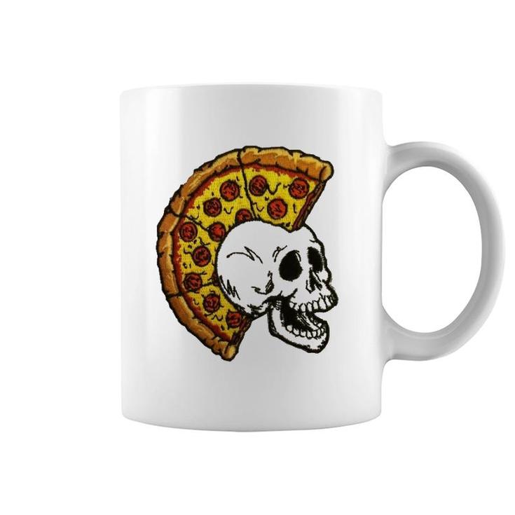 Pizza Mohawk Food Skull Coffee Mug