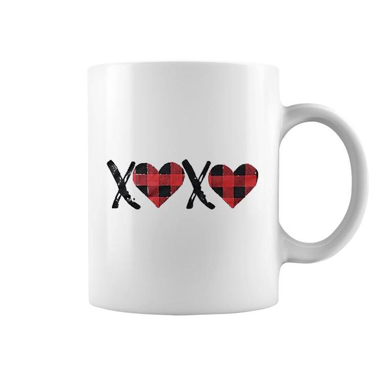 Plaid Heart Valentines Day Coffee Mug