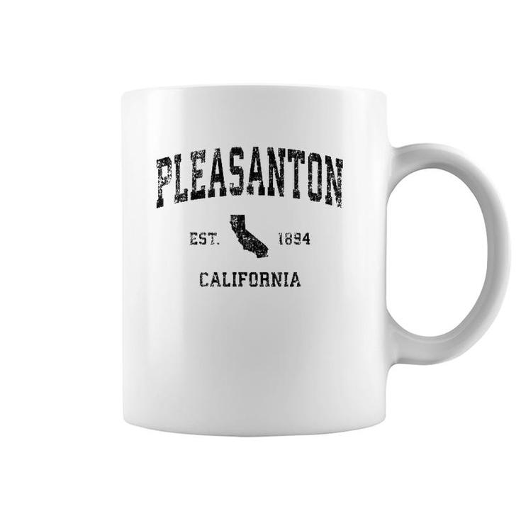 Pleasanton California Ca Vintage Sports Design Black Print Coffee Mug
