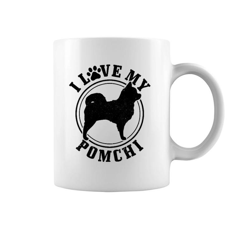 Pomchi Dog I Love My Pomchi Mom Dad Coffee Mug