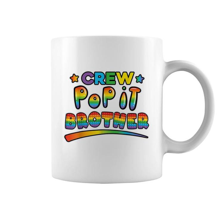Pop It Birthday Crew Brother Of Birthday Girl Boy Fidget  Coffee Mug