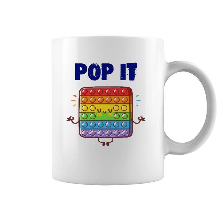 Pop It Fidget Toy Rainbow Kids Toddler Boys Girls Coffee Mug