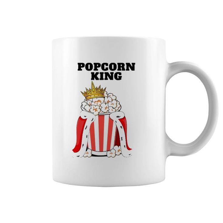 Popcorn King Mens Popcorn Lover  Cute Popcorn Coffee Mug