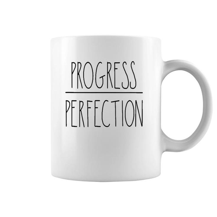 Progress Instead Of Perfection Motivation Self Development Coffee Mug