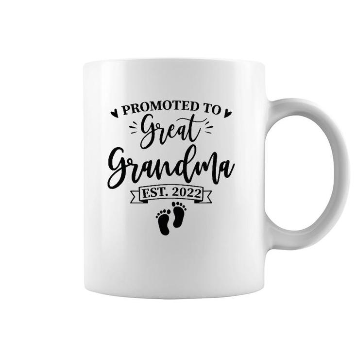 Promoted To Great Grandma Est 2022 Great Grandmother Gift Coffee Mug