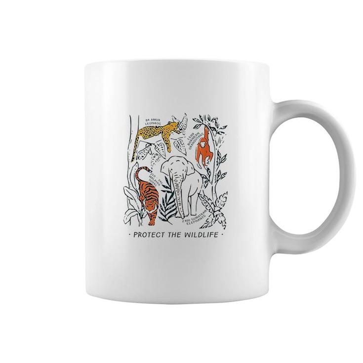 Protect The Wildlife Botanical Chart Coffee Mug