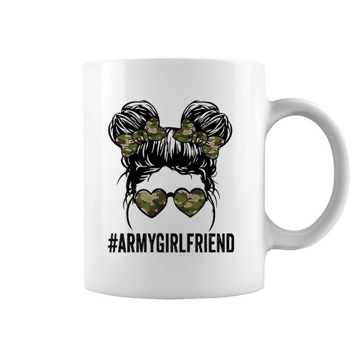 Proud Army Girlfriend Funny Tee For Army Wives Army Women Coffee Mug