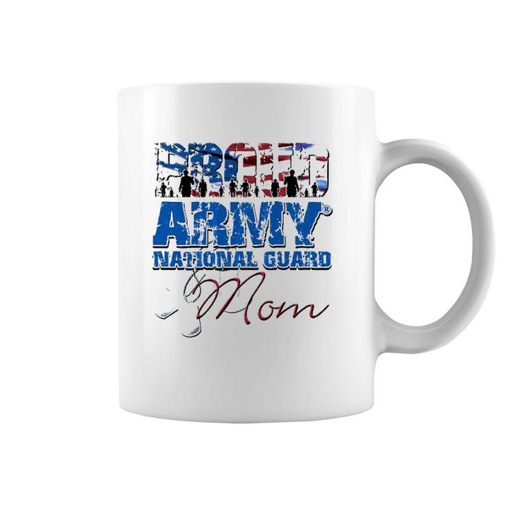 Proud Army National Guard Mom Usa Flag  Mothers Day Coffee Mug