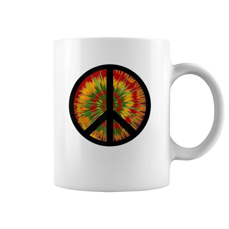 Psychedelic Trip Peace Sign 60'S 70'S  Coffee Mug