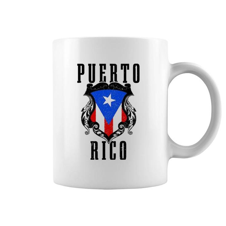 Puerto Rico Vintage Puerto Rican Flag Pride Puerto Rico Coffee Mug