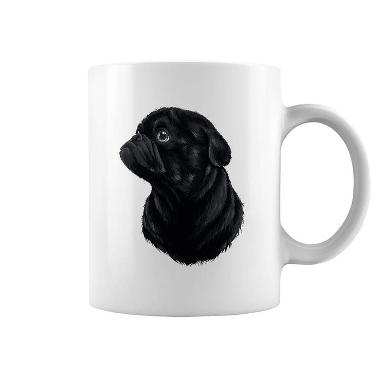 Pug Dog Mom Dad Funny Graphic Cute Black Pug Coffee Mug