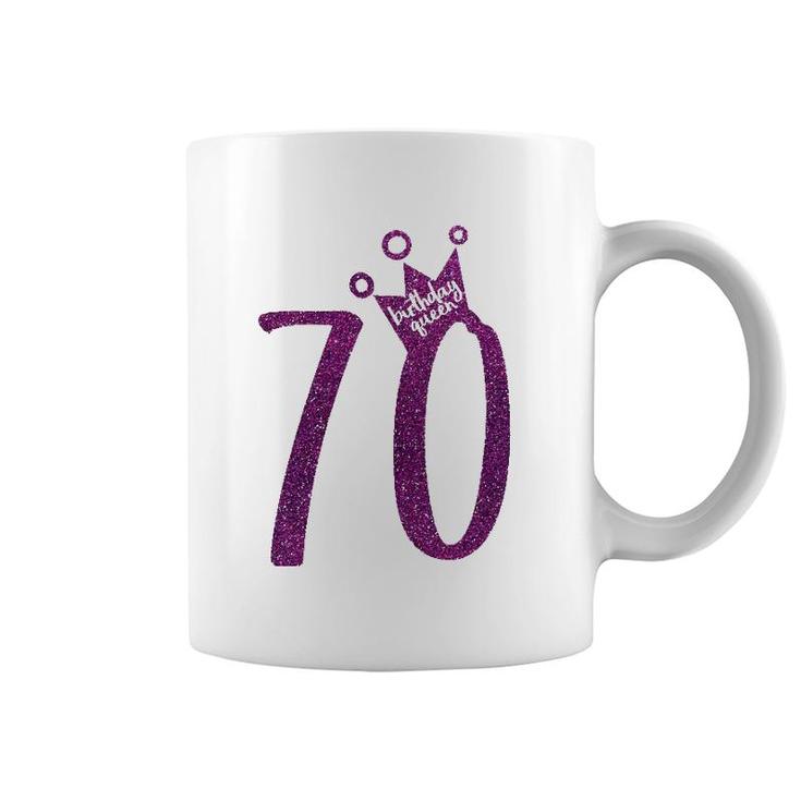 Purple 70Th Birthday  70Th Birthday Queen Coffee Mug