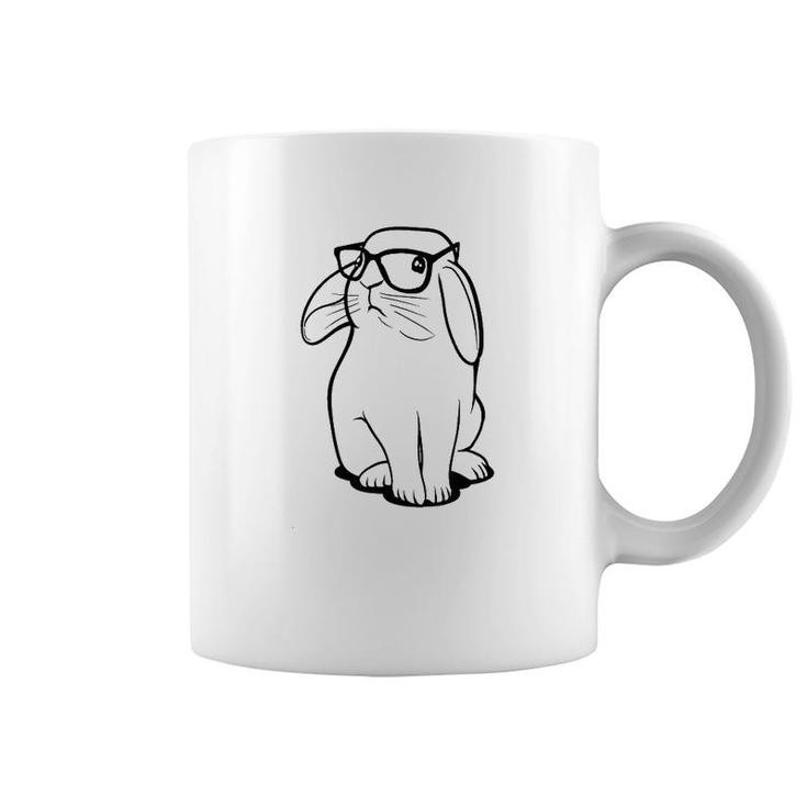 Rabbit Hipster Coffee Mug