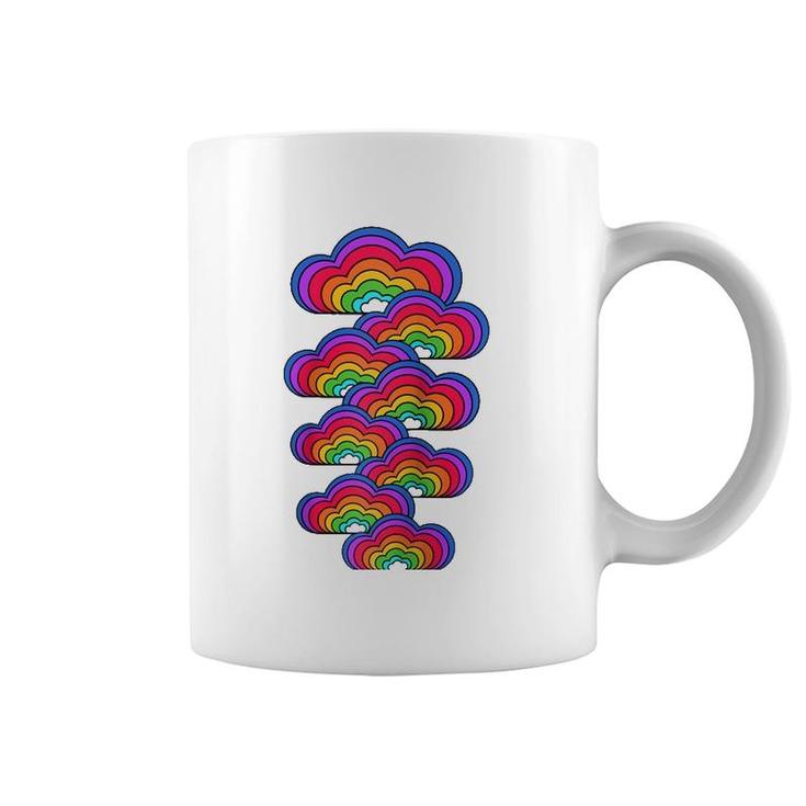 Rainbow Clouds Colorful Gender Flag Lgbt Lgbtq Gay Pride  Coffee Mug