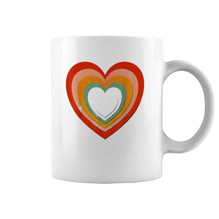 Rainbows And Heart Cutouts Valentines Love  Coffee Mug