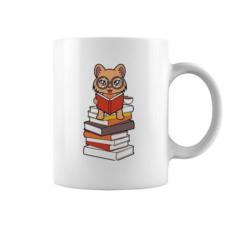 Reading And Cats Cute Cat Reading Coffee Mug