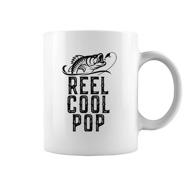 Reel Cool Pop Fishing Fisherman Gift Funny Grandpa Christmas Coffee Mug
