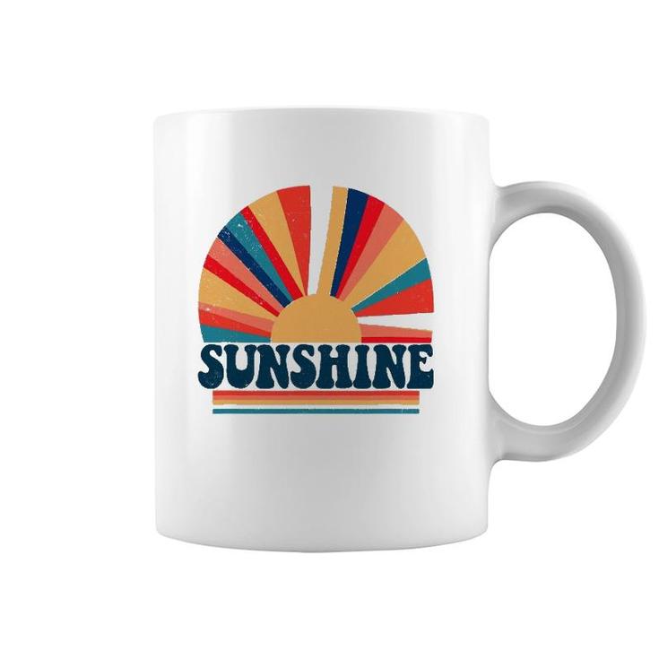 Retro 70S Style Hippie Sunshine Vintage Peace & Love Coffee Mug