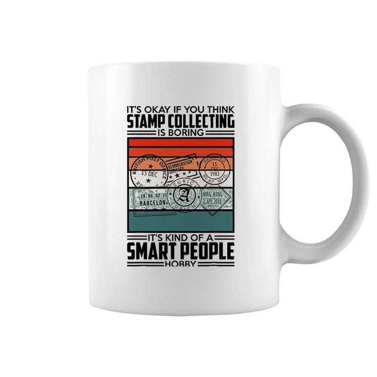 Retro Fun Stamp Collecting Design For Postal Stamp Collector Coffee Mug