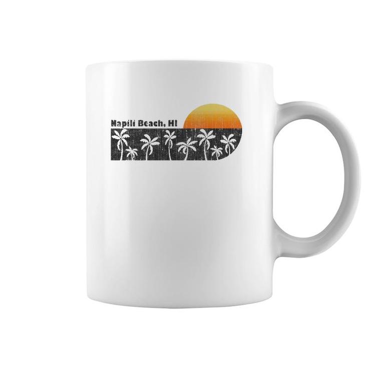 Retro Hawaiian Beach Vintage Napili Bay Sunset Coffee Mug