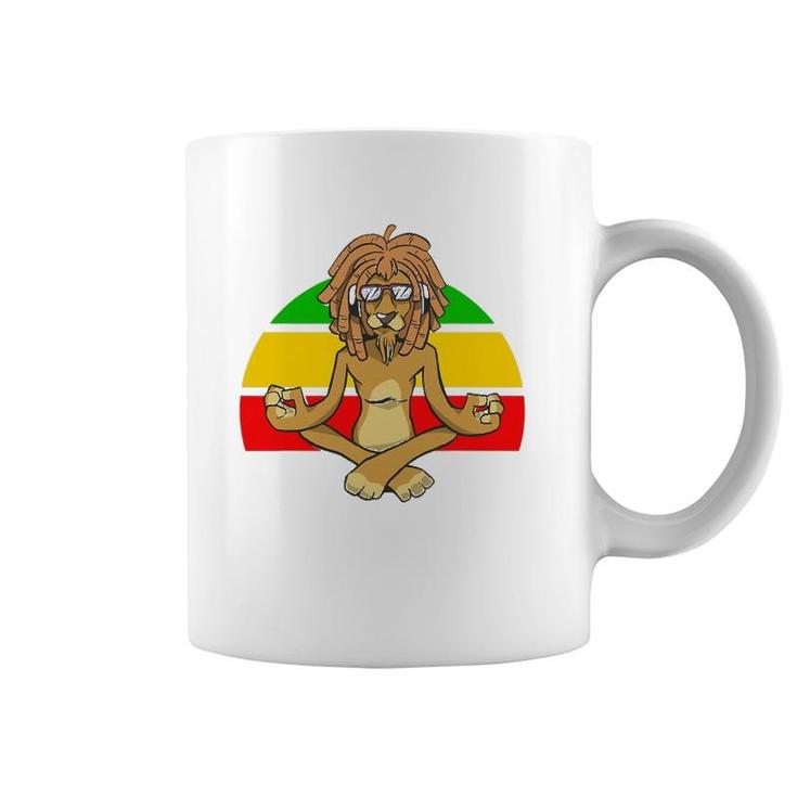 Retro Jamaican Rasta Lion Coffee Mug