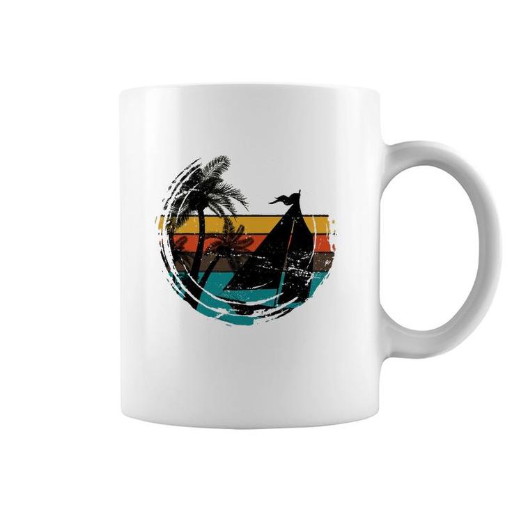 Retro Sailing Sailor Tropical Beach Sail Sea Sailing Coffee Mug