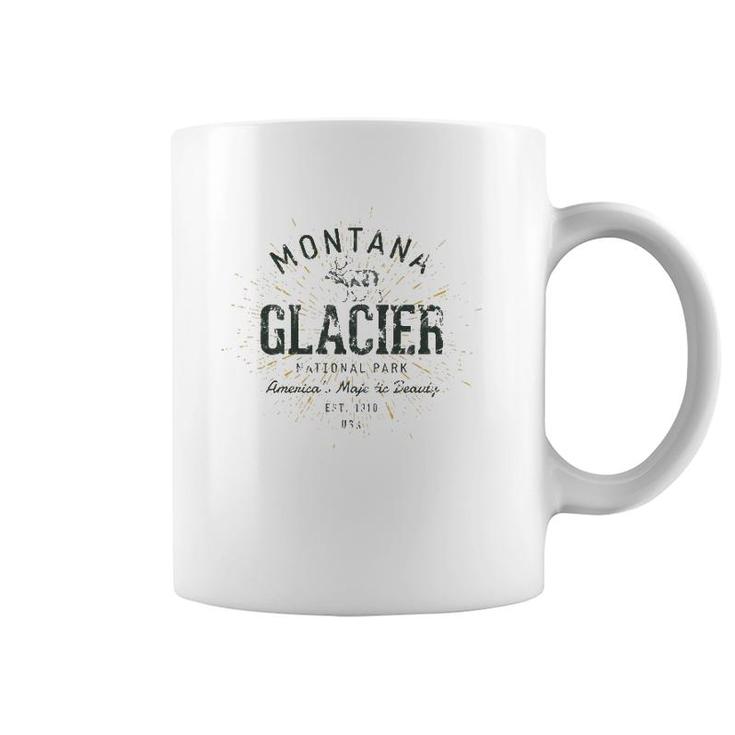 Retro Style Vintage Glacier National Park Coffee Mug