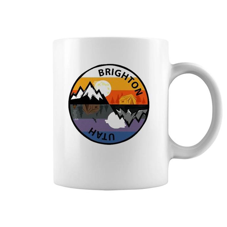 Retro Vintage Brighton, Utah Souvenir Camping Coffee Mug