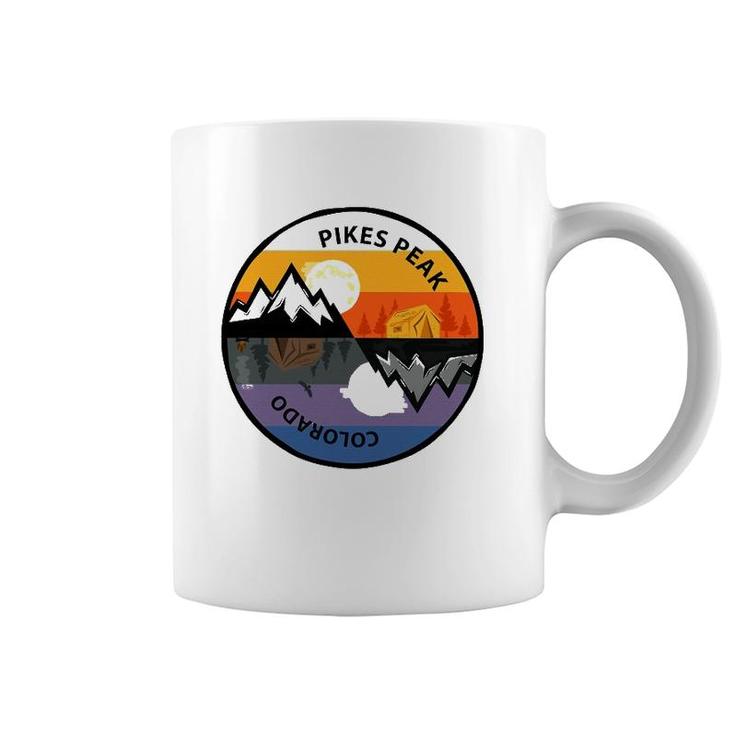 Retro Vintage Pikes Peak, Colorado Souvenir Camping Coffee Mug