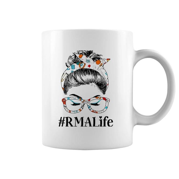 Rma Life Messy Hair Woman Bun Healthcare Worker Coffee Mug