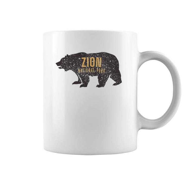 Road Trip Mount Zion National Park Bear Graphic Retro Coffee Mug