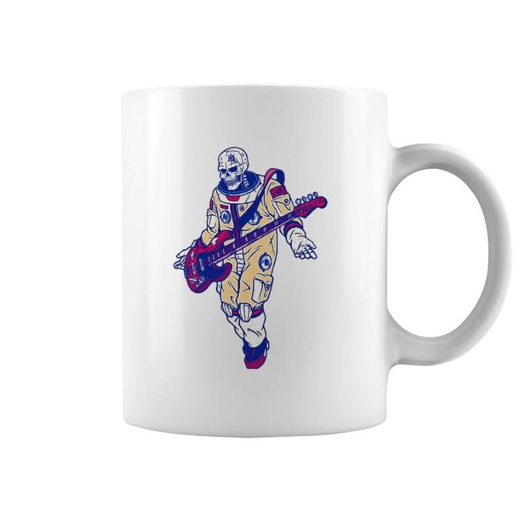 Rock & Roll Skeleton Guitar Astronaut Music Lover Gift Coffee Mug