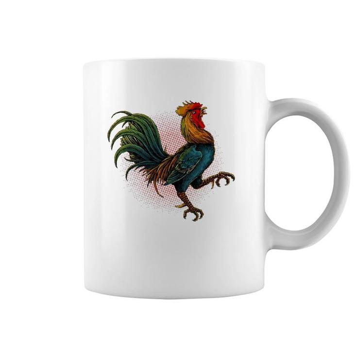 Rooster Male Chickens Awesome Birds Rooster Crows Coffee Mug