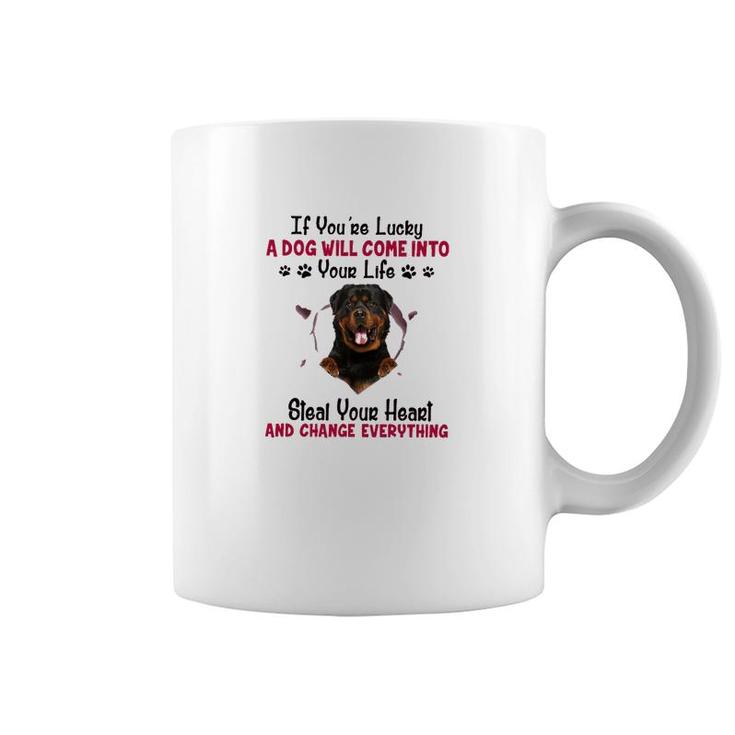 Rottweiler If You Are Lucky Coffee Mug
