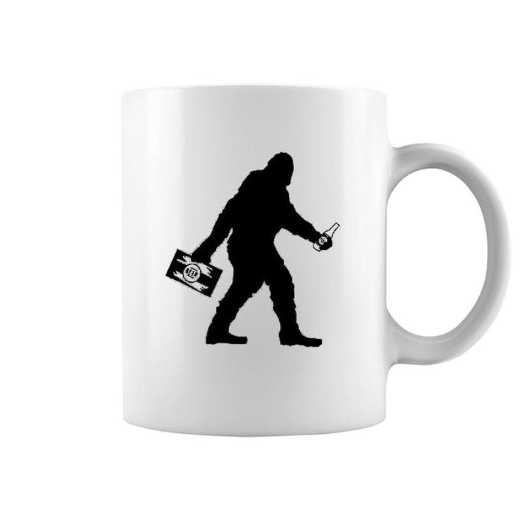 Sasquatch Bigfoot With Beer Funny Coffee Mug